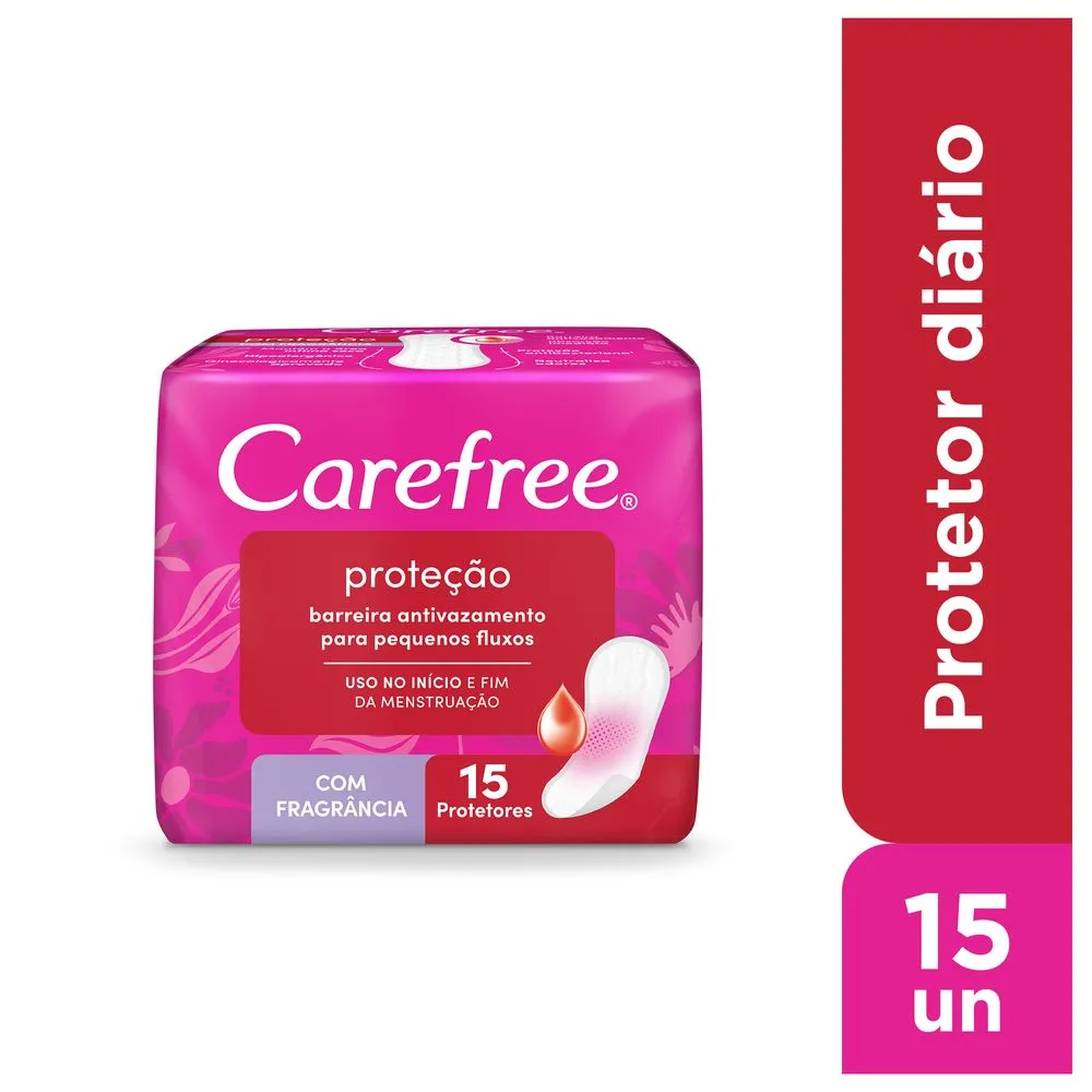 Protetor Diário Carefree Proteção com Perfume 15 Unidades