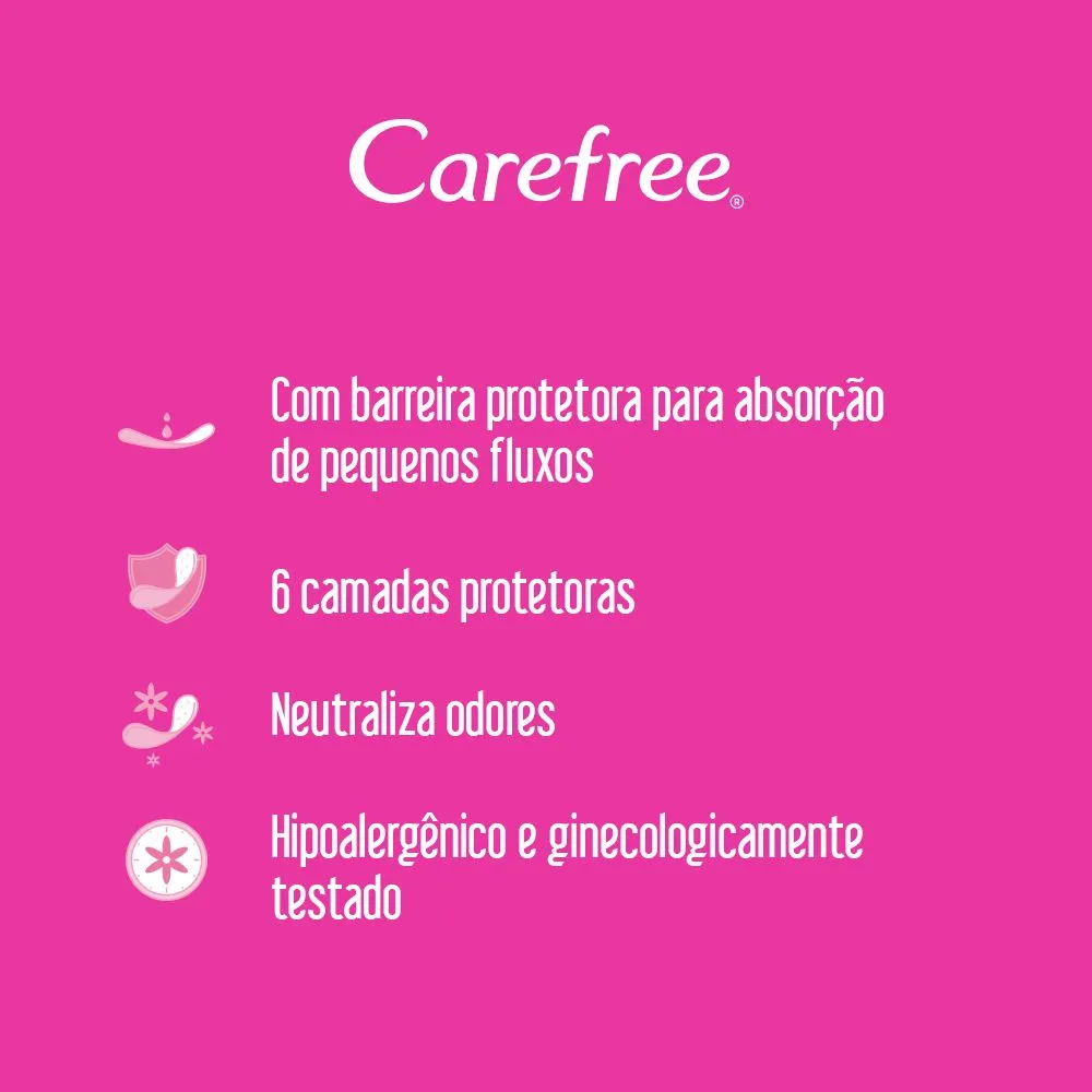Protetor Diário Carefree Proteção com Perfume 80 Unidades — foto 4