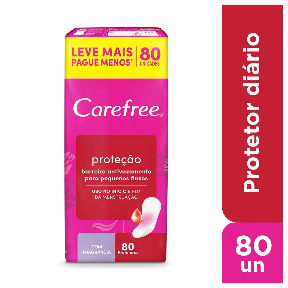 Protetor Diário Carefree Proteção com Perfume 80 Unidades