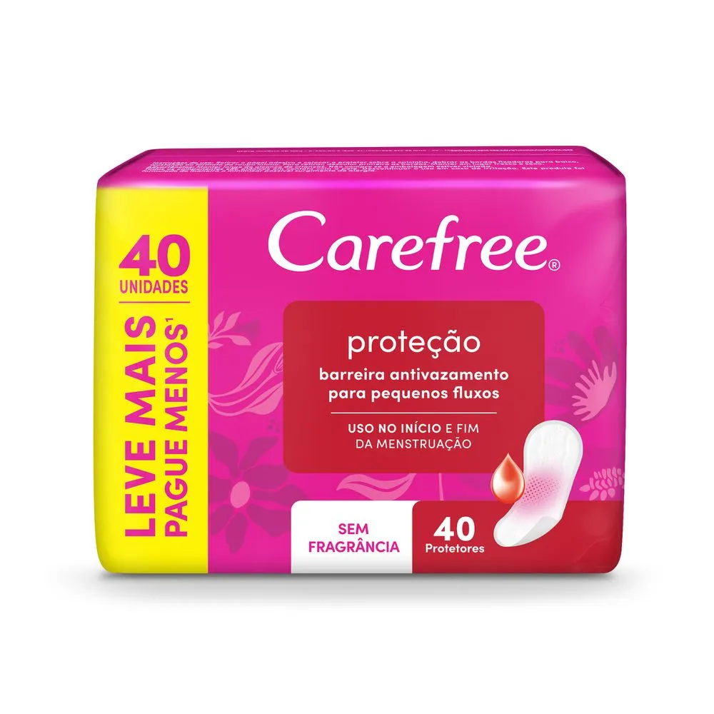 Protetor Diário Carefree Proteção Sem Perfume 40 Unidades — foto 5