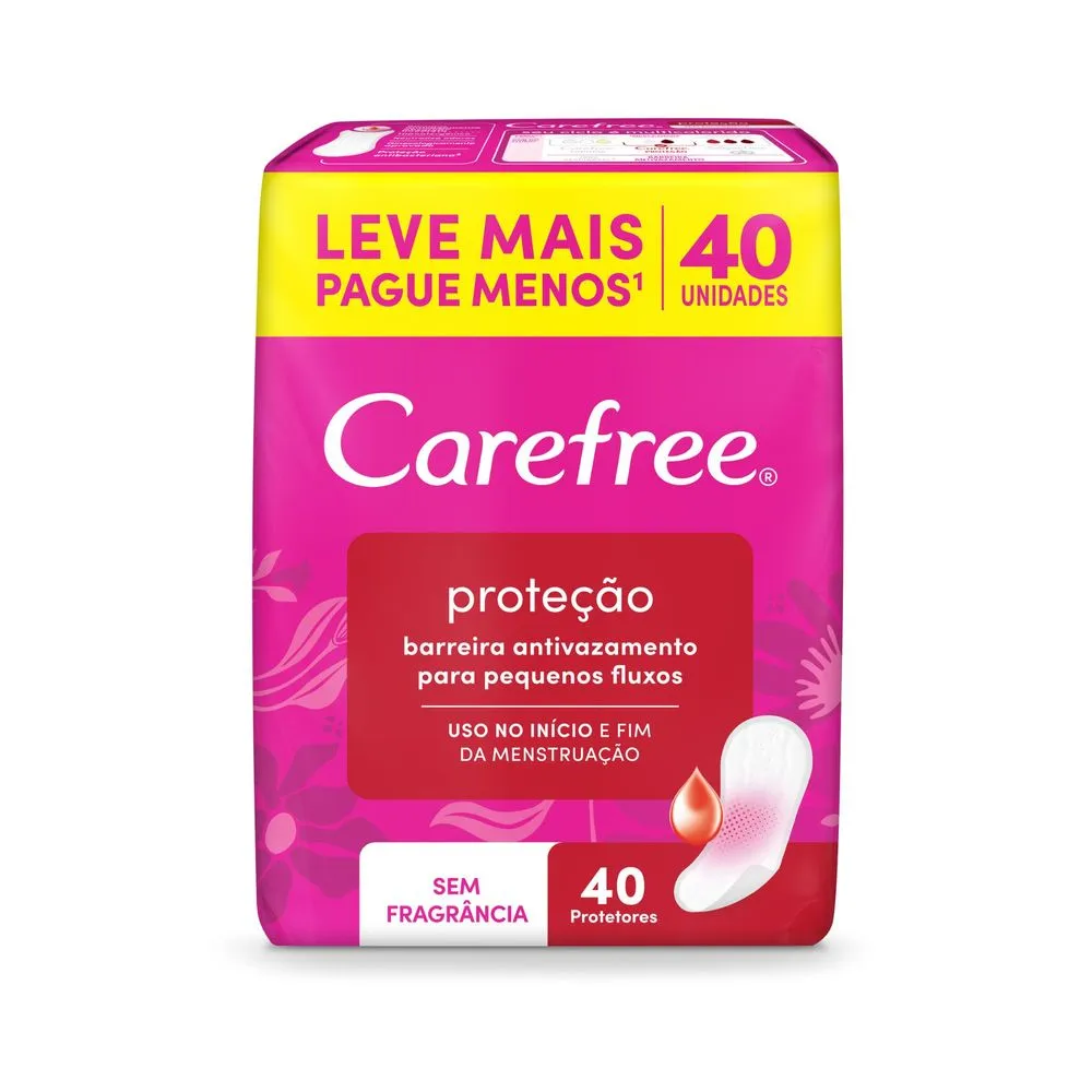 Protetor Diário Carefree Proteção Sem Perfume 40 Unidades — foto 2