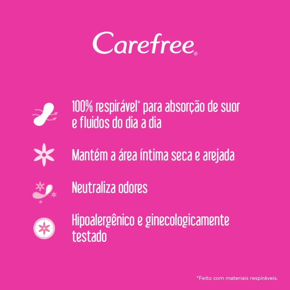 Protetor Diário Carefree Todo Dia Sem Perfume 40 Unidades — foto 5