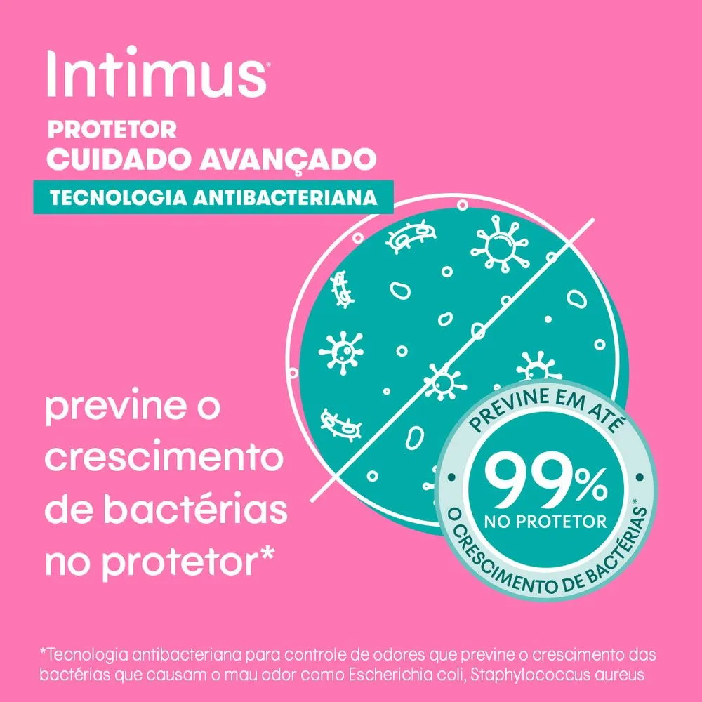 Protetor Diário Intimus Cuidado Avançando Tecnologia Antibacteriana 15 Unidades — foto 2