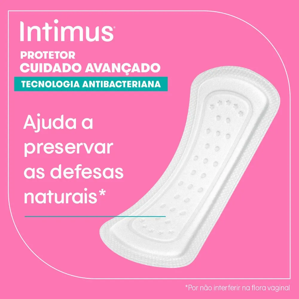 Protetor Diário Intimus Cuidado Avançando Tecnologia Antibacteriana 80 Unidades — foto 4