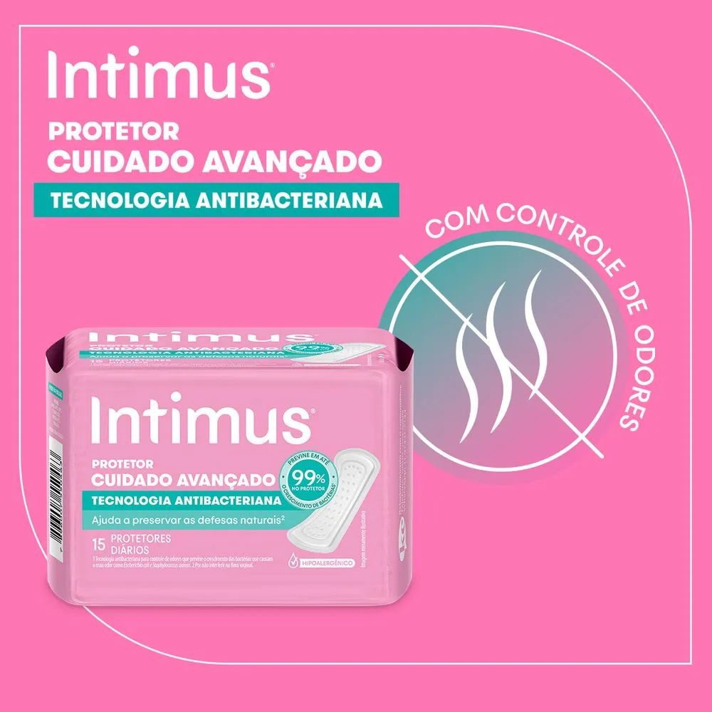 Protetor Diário Intimus Cuidado Avançando Tecnologia Antibacteriana 80 Unidades — foto 6