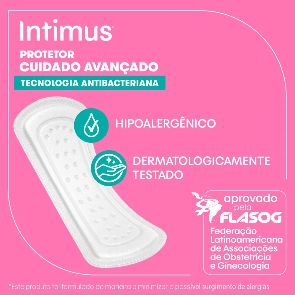 Protetor Diário Intimus Cuidado Avançando Tecnologia Antibacteriana 80 Unidades — foto 3