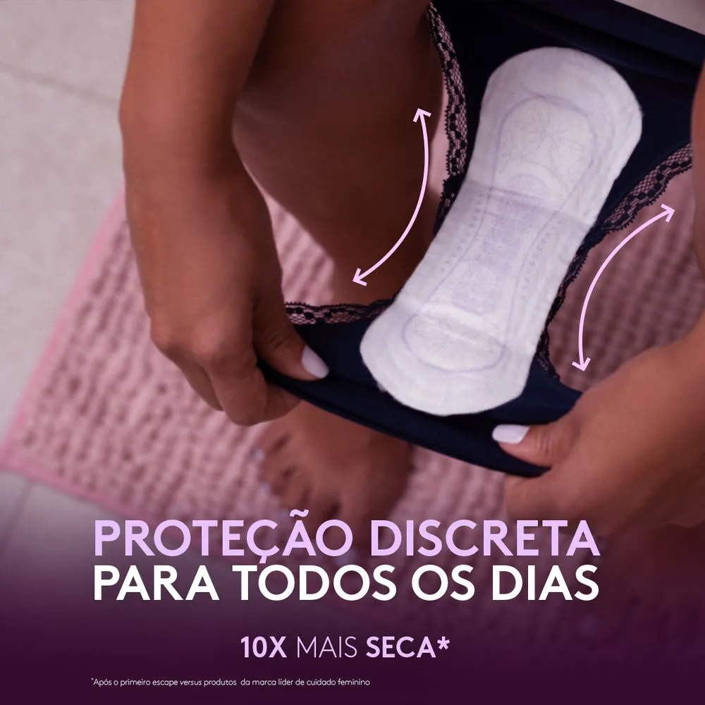 Protetor Diário Poise Longo Escapes de Urina Leves 14 Unidades — foto 3