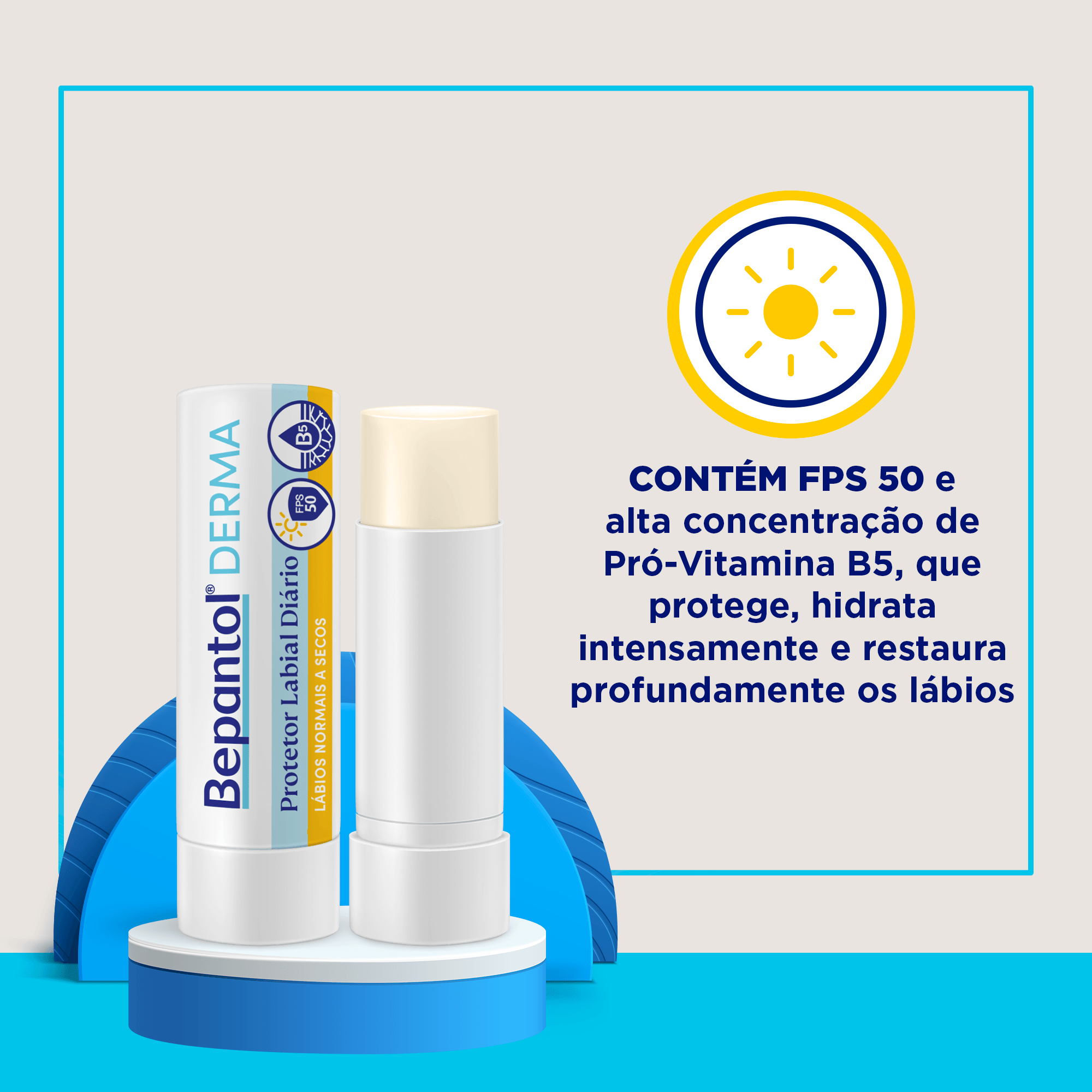 Protetor Labial Bepantol Derma Diário FPS50 4,5g — foto 3