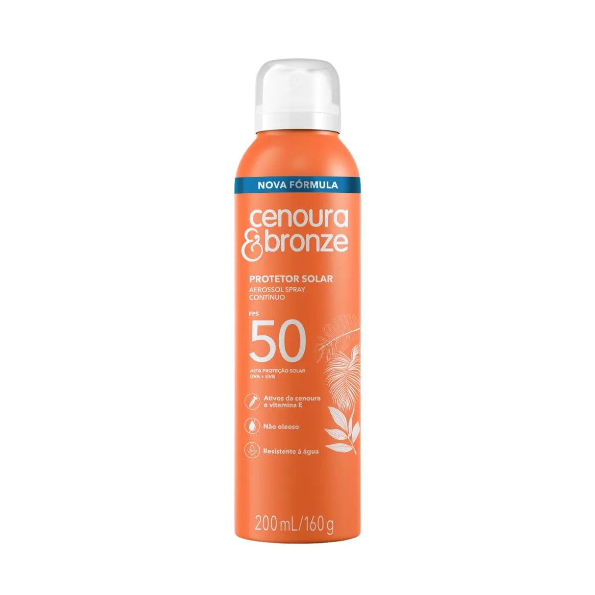 Protetor Solar Cenoura Bronze Aerossol Spray Fps50 200ml