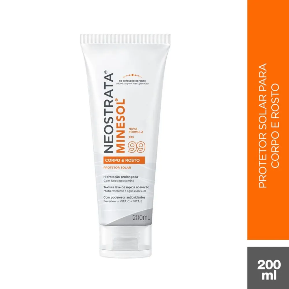 Protetor Solar Corpo e Rosto Neostrata Minesol FPS 99 200ml
