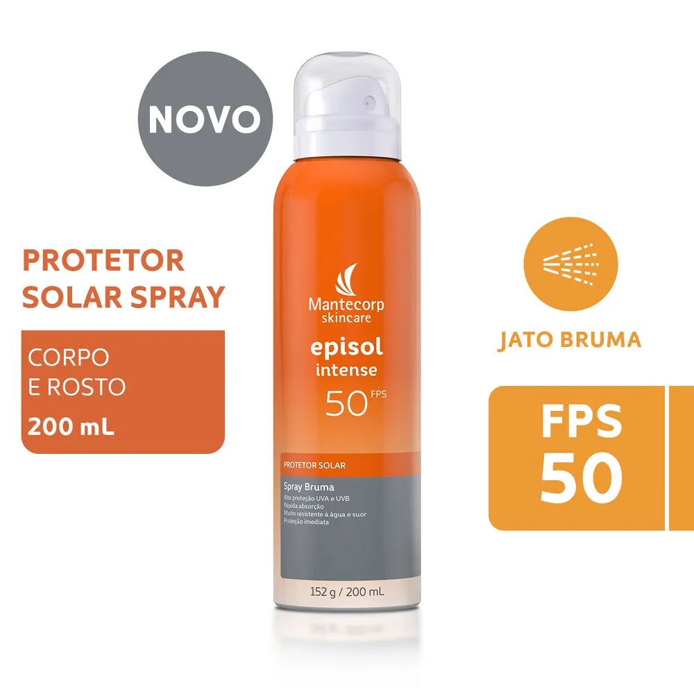 Protetor Solar Episol Intense FPS50 Bruma Spray 200ml