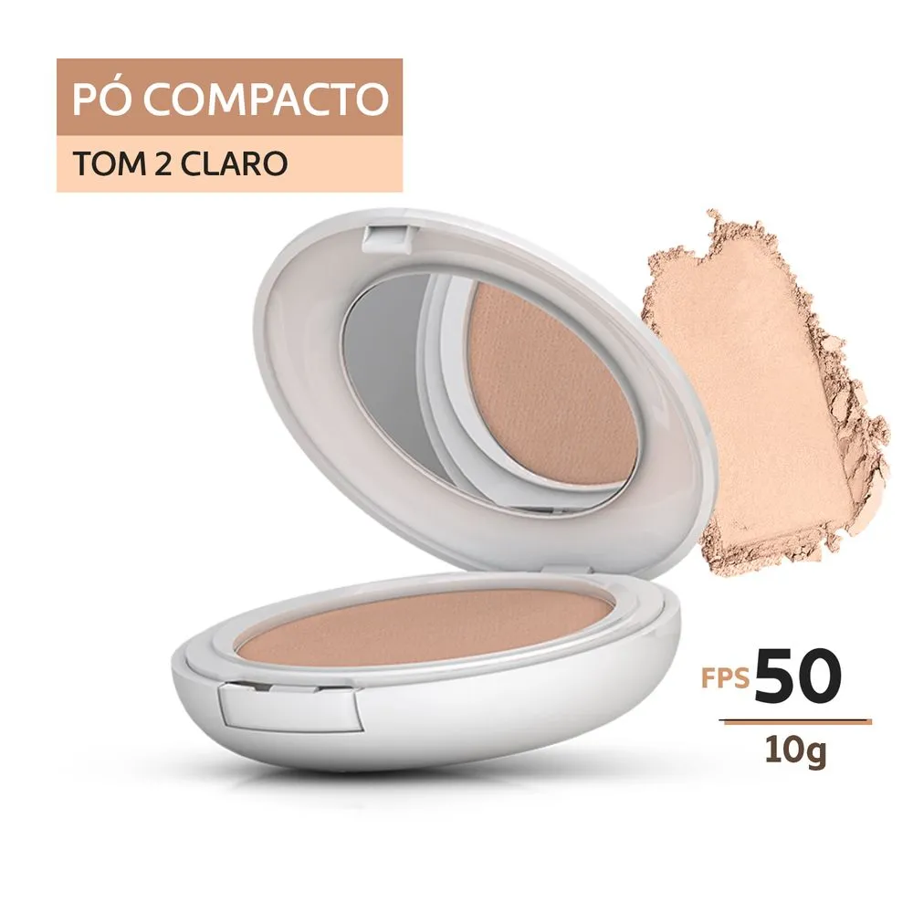 Protetor Solar Episol Pó Compacto Tom 2 Claro FPS50 10g