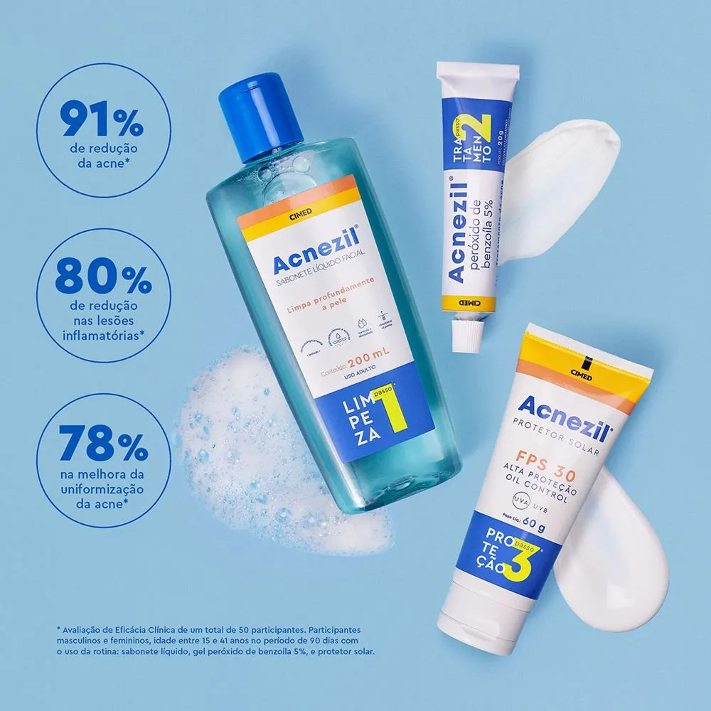 Protetor Solar Facial Acnezil Oil Control FPS30 60g — foto 7