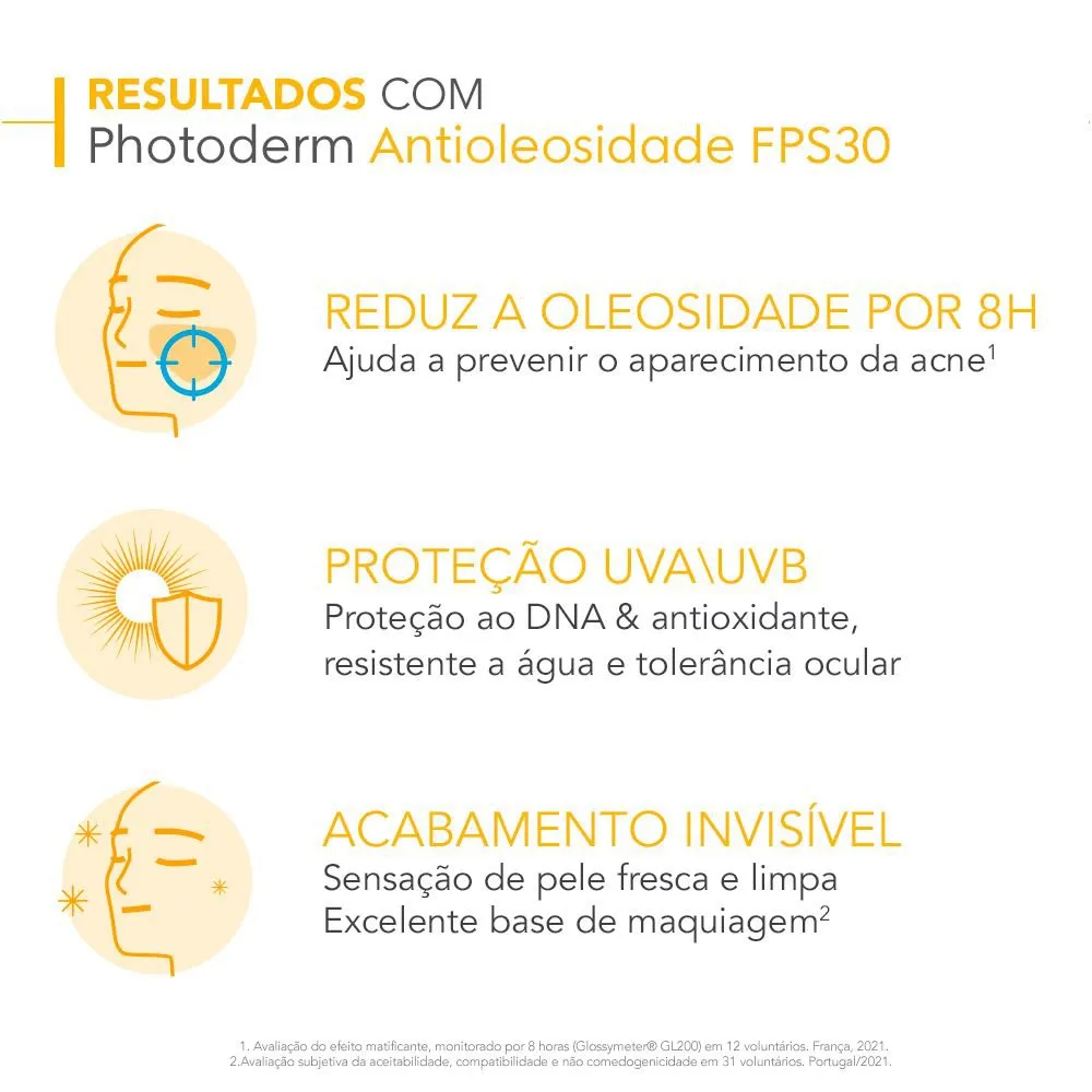 Protetor Solar Facial Bioderma Photoderm Antioleosidade FPS30 40g — foto 5