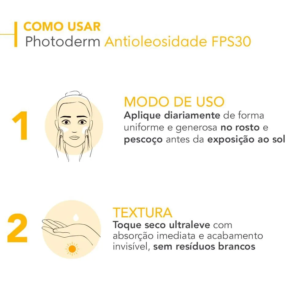 Protetor Solar Facial Bioderma Photoderm Antioleosidade FPS30 40g — foto 6