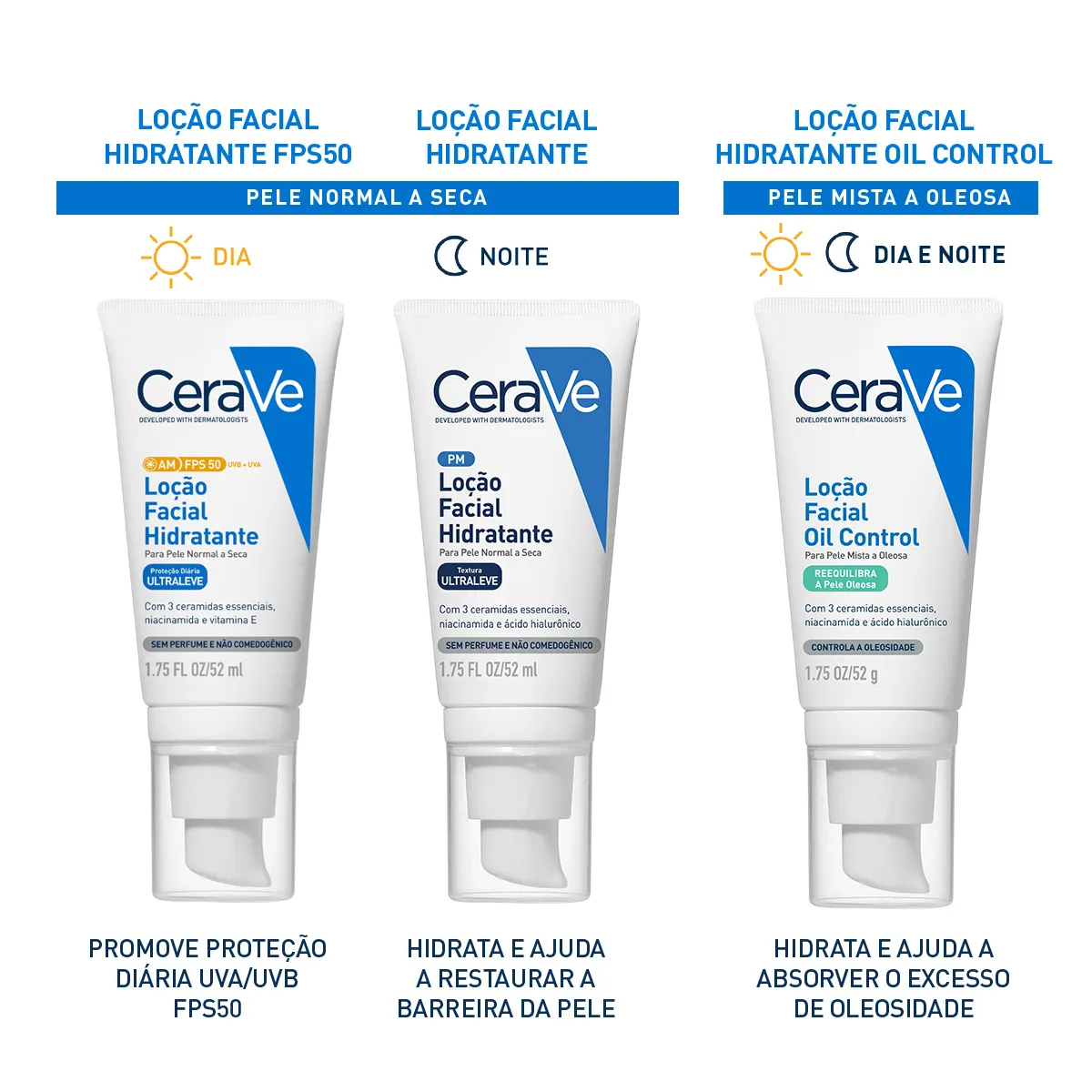 Protetor Solar Facial CeraVe AM Hidratante FPS50 Sem Perfume 52ml — foto 8