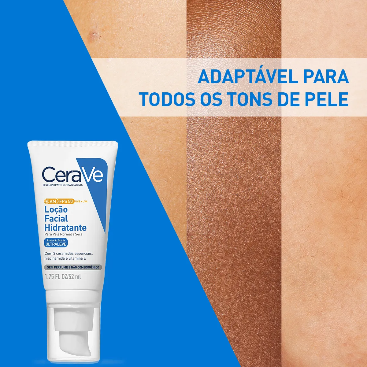 Protetor Solar Facial CeraVe AM Hidratante FPS50 Sem Perfume 52ml — foto 10