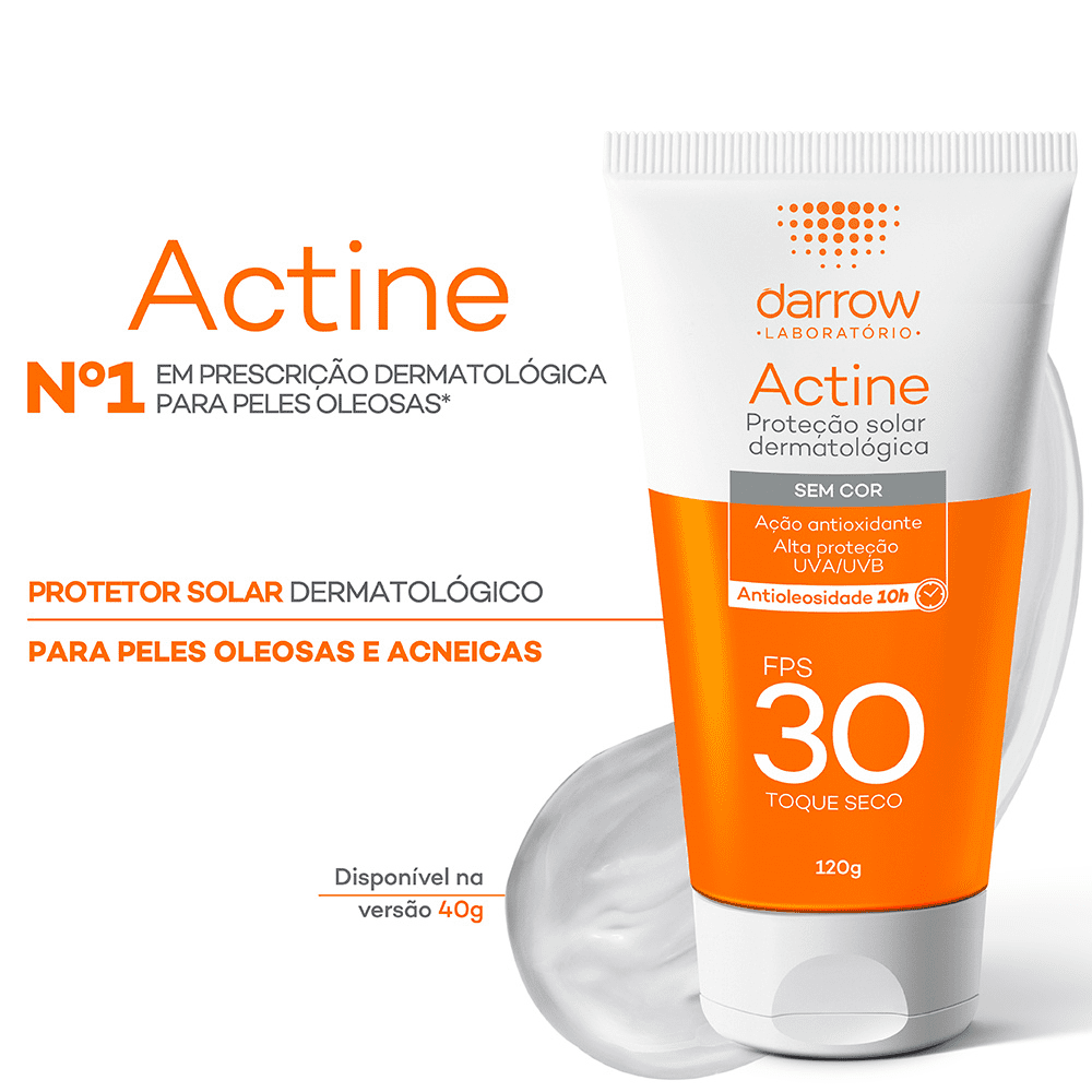 Protetor Solar Facial Darrow Actine Antioleosidade 10h FPS30 120ml — foto 2