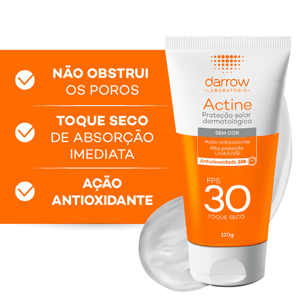 Protetor Solar Facial Darrow Actine Antioleosidade 10h FPS30 120ml — foto 4