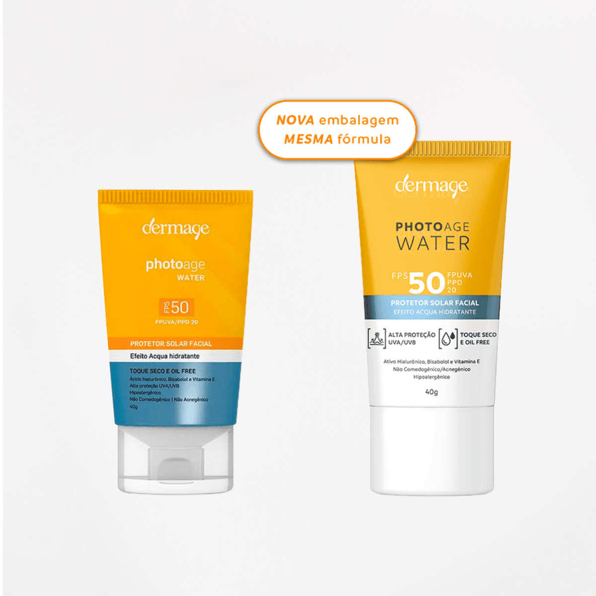Protetor Solar Facial Dermage Photoage Water Toque Seco FPS50 40g — foto 4