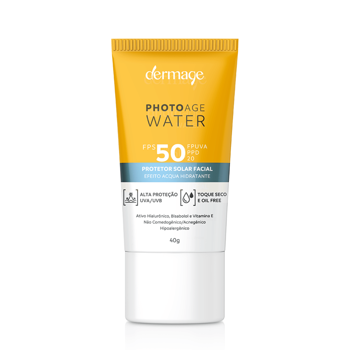 Protetor Solar Facial Dermage Photoage Water Toque Seco FPS50 40g