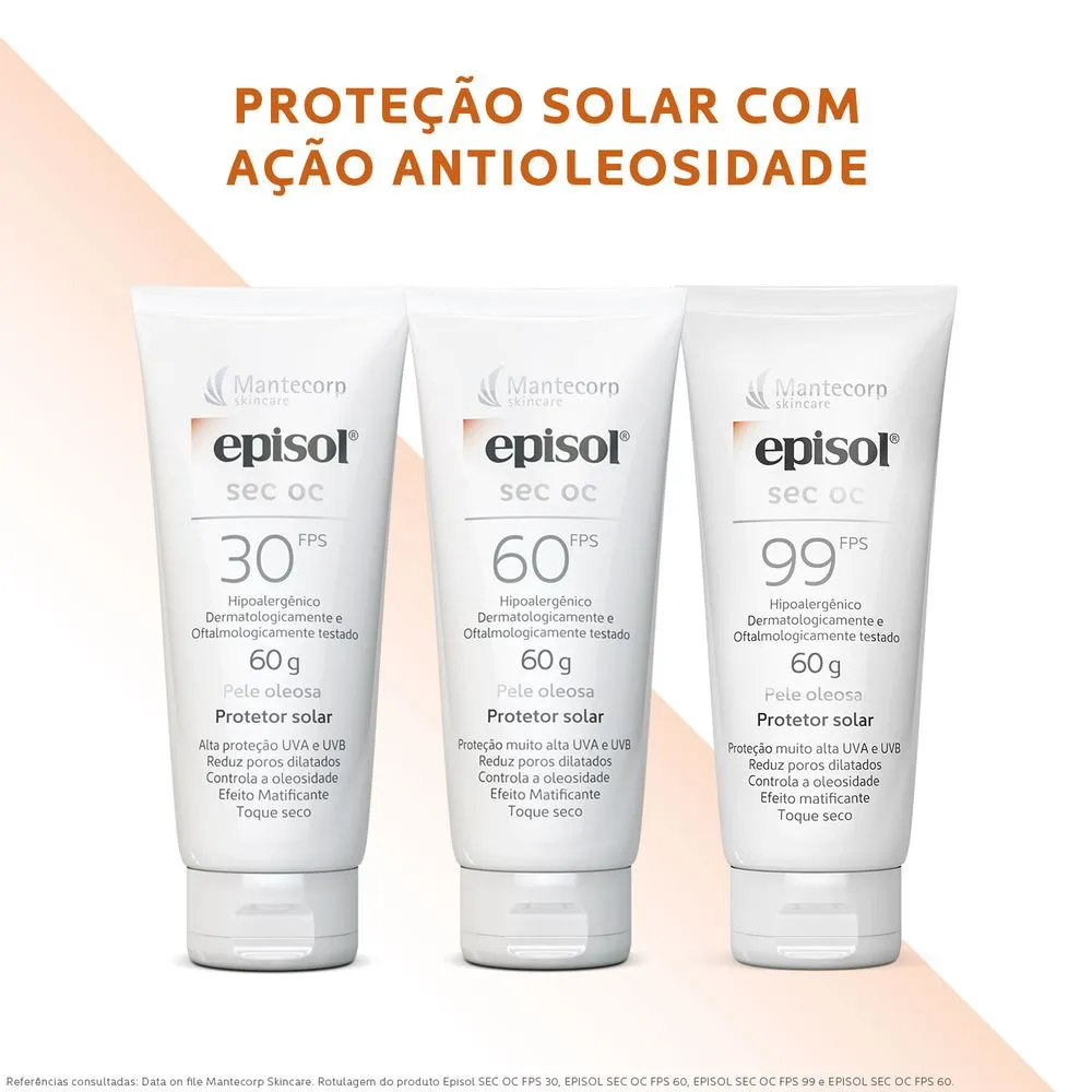 Protetor Solar Facial Episol Sec OC FPS60 60g — foto 5
