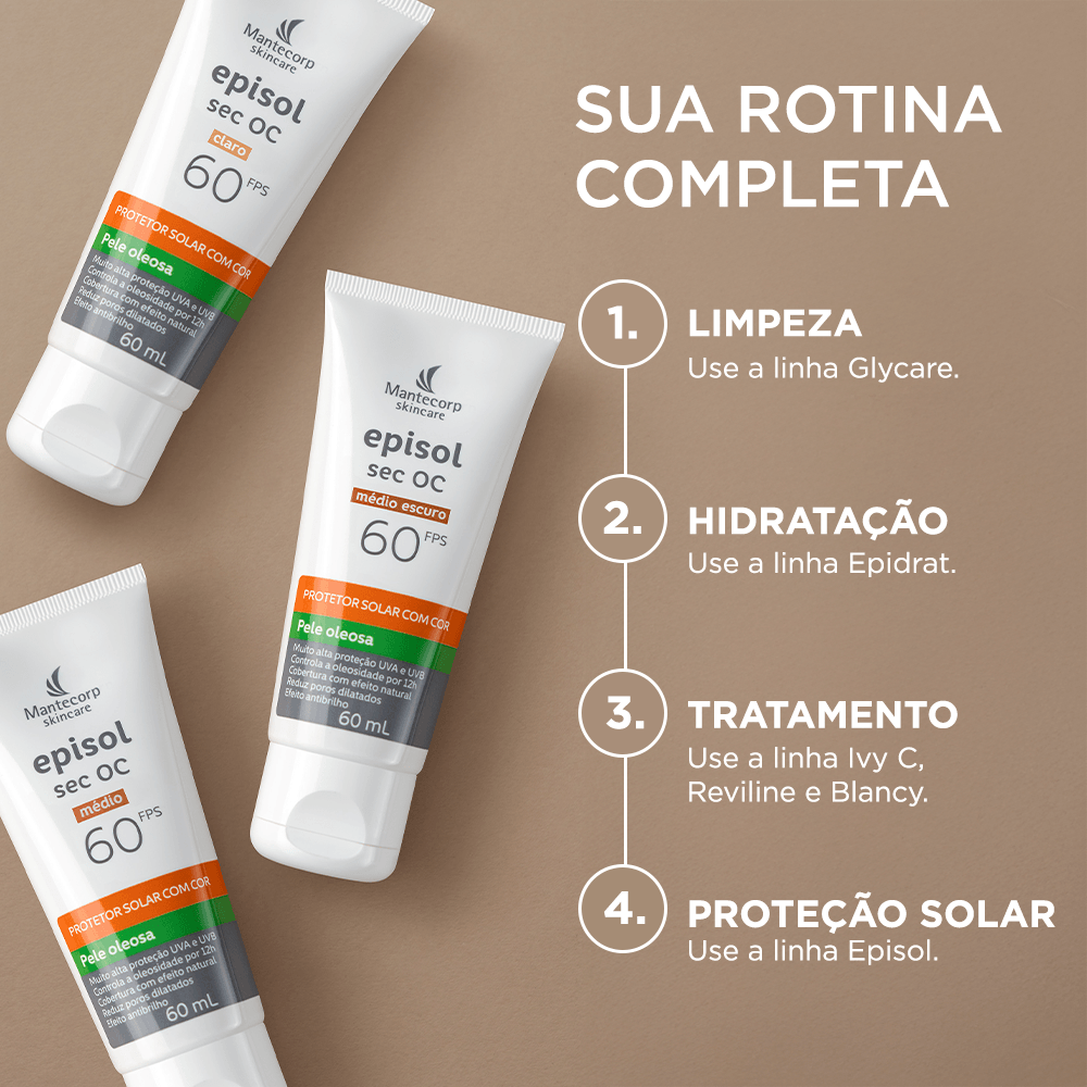 Protetor Solar Facial Episol Sec OC FPS60 Claro 60g — foto 7