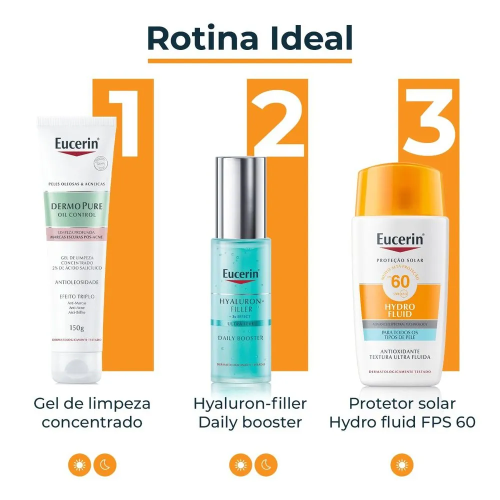 Protetor Solar Facial Eucerin Sun Hydro Fluid FPS60 50ml — foto 8