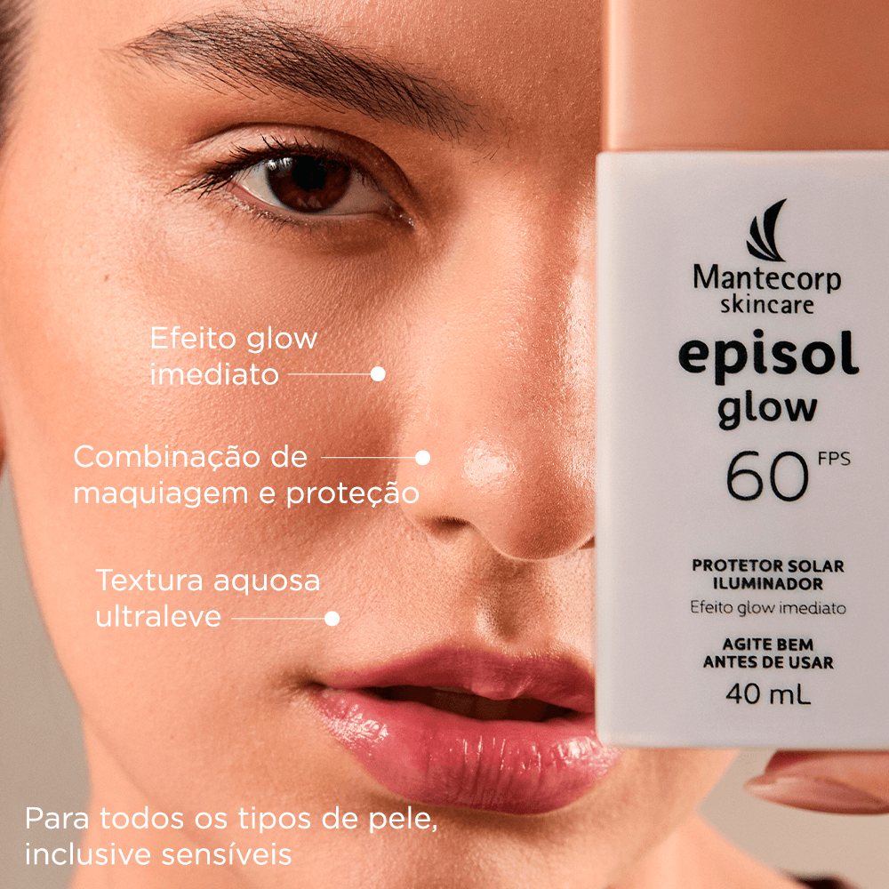 Protetor Solar Facial Iluminador Episol Glow FPS60 40ml — foto 3