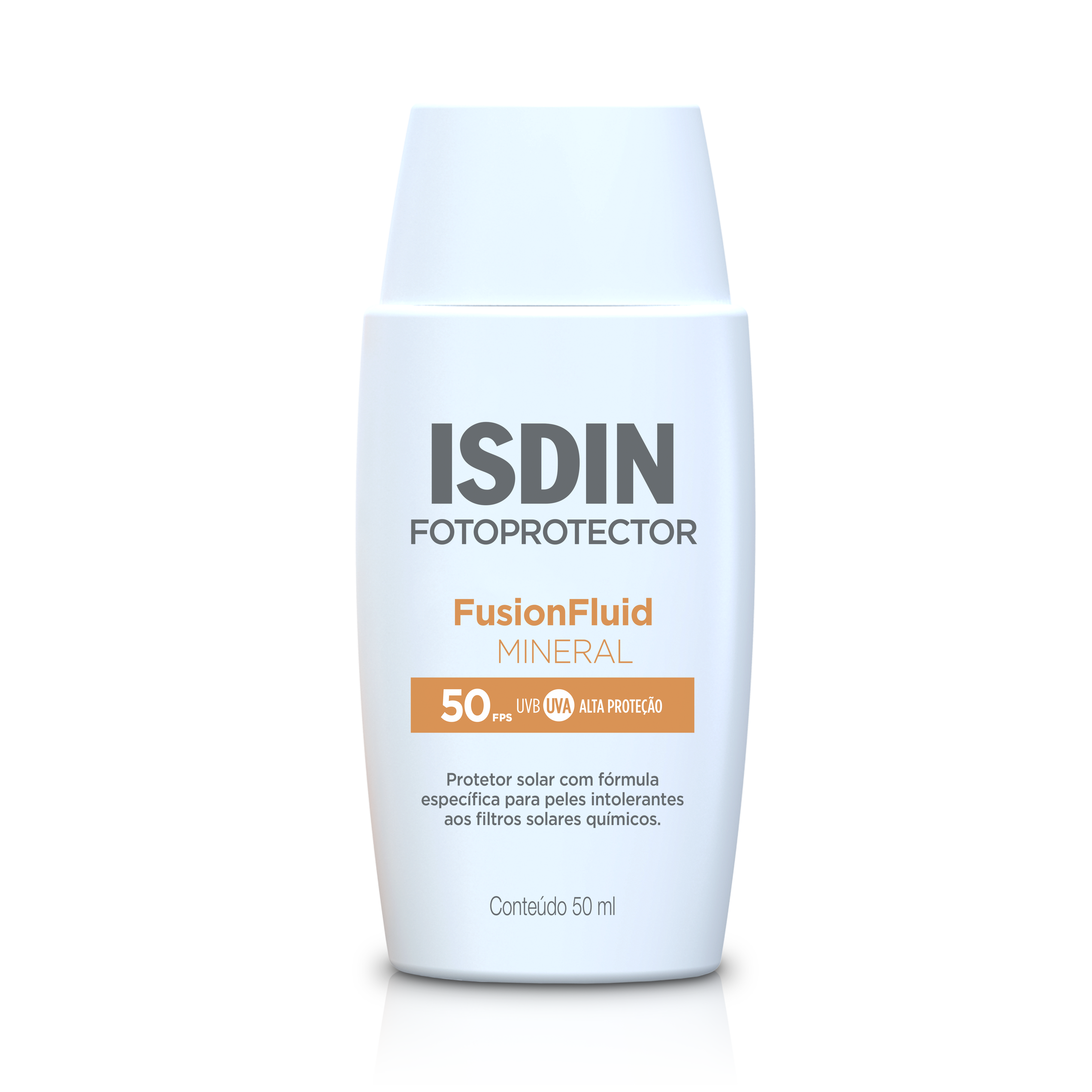 Protetor Solar Facial ISDIN Fusion Fluid Mineral FPS50 Sem Perfume 50ml