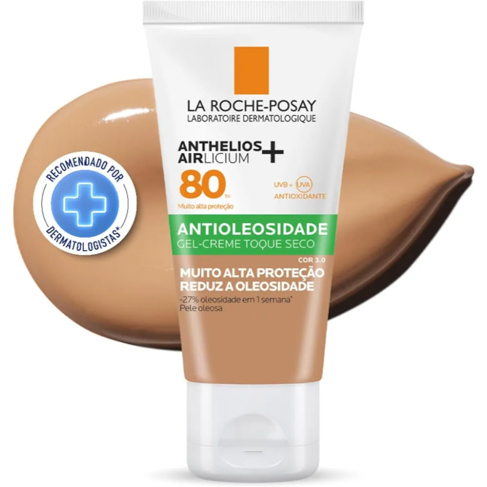 Protetor Solar Facial La Roche-Posay Anthelios Airlicium+ FPS80 Cor 3.0 40g