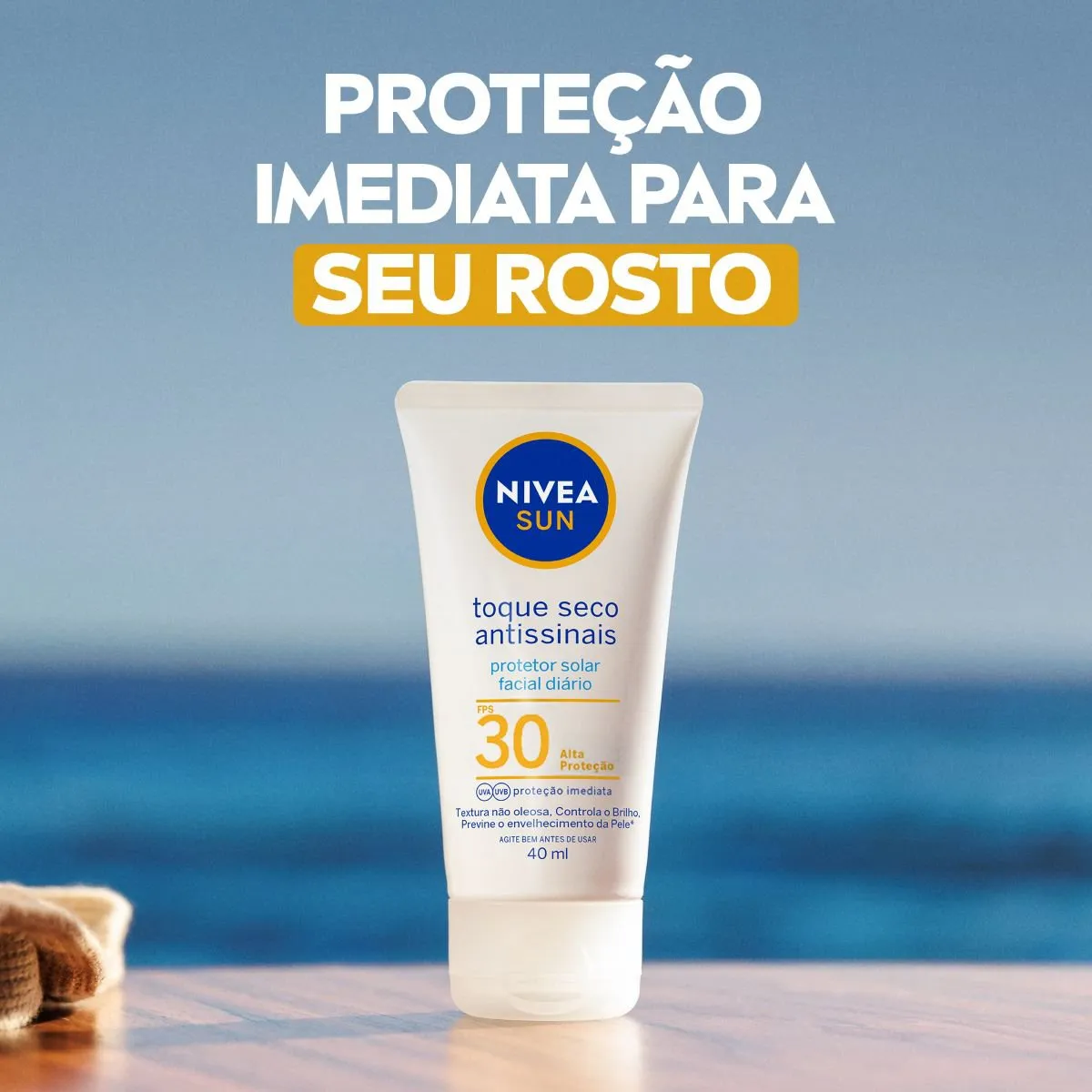 Protetor Solar Facial Nivea Toque Seco Antissinais Fps30 40ml — foto 2