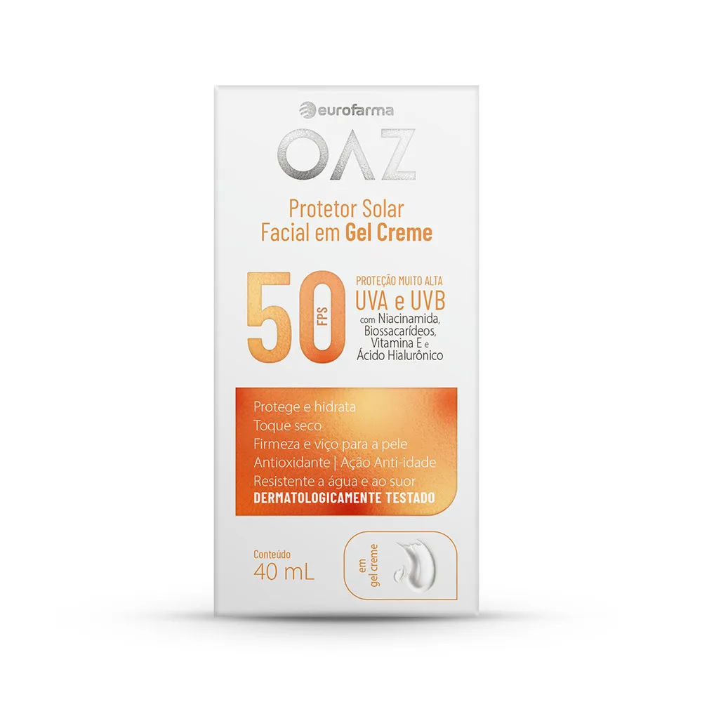 Protetor Solar Facial Oaz 50fps Creme 40g