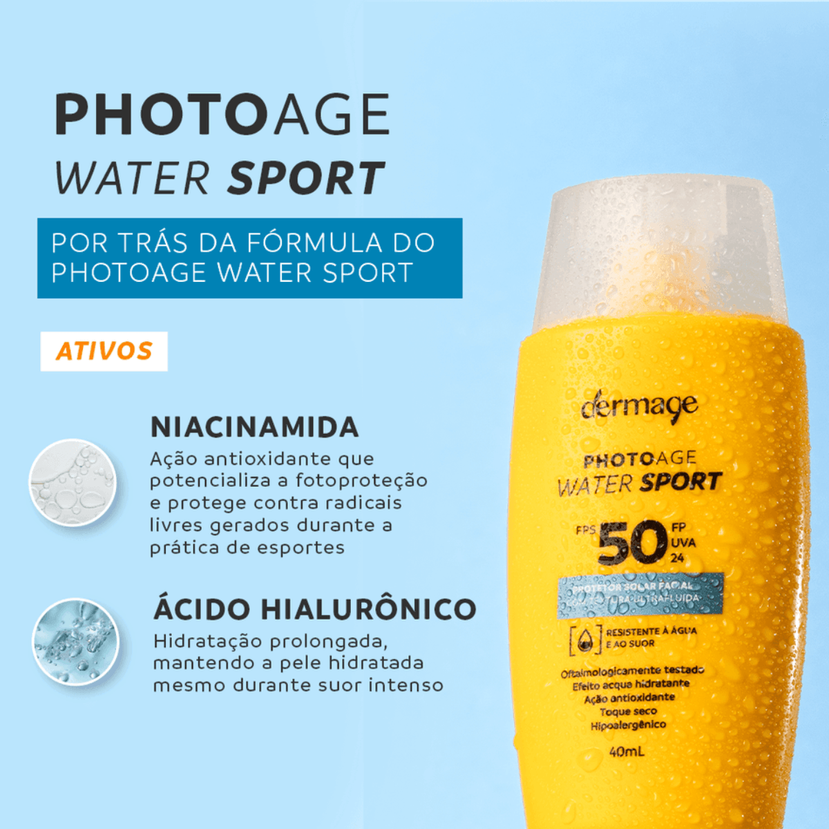 Protetor Solar Facial Photoage Water Sport Fps50 40ml — foto 4