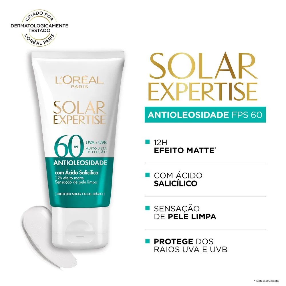 Protetor Solar Facial Solar Expertise Antioleosidade FPS60 40g — foto 2