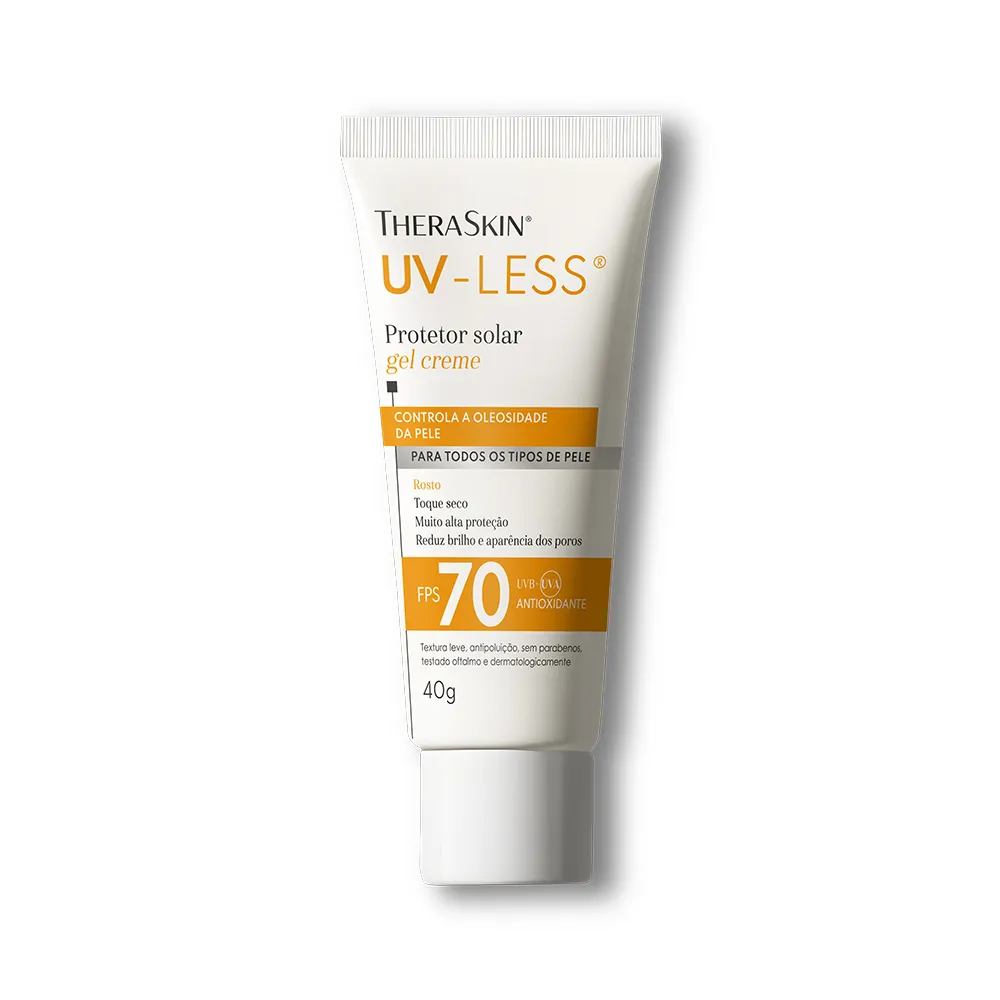 Protetor Solar Facial Theraskin Uv-Less Fps 70 Sem Cor 40g