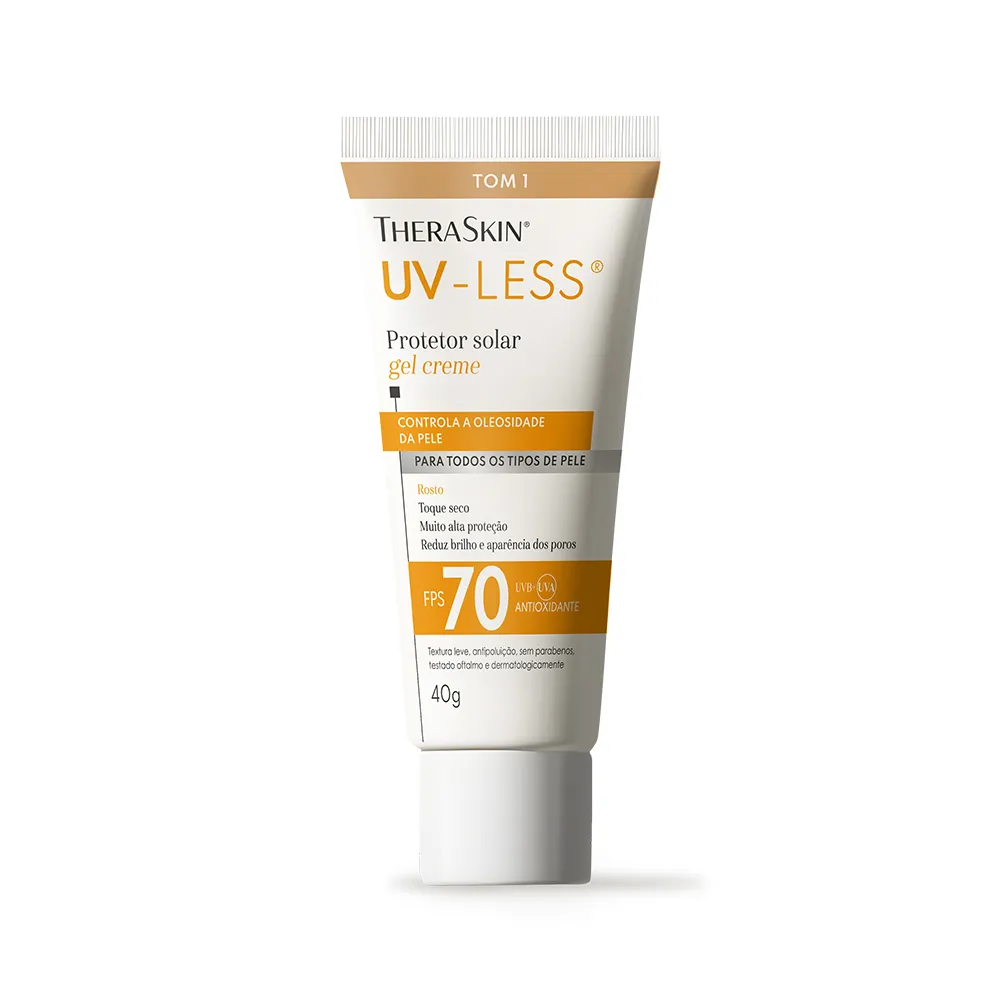Protetor Solar Facial Theraskin Uv-Less Fps70 Tom 1 40g