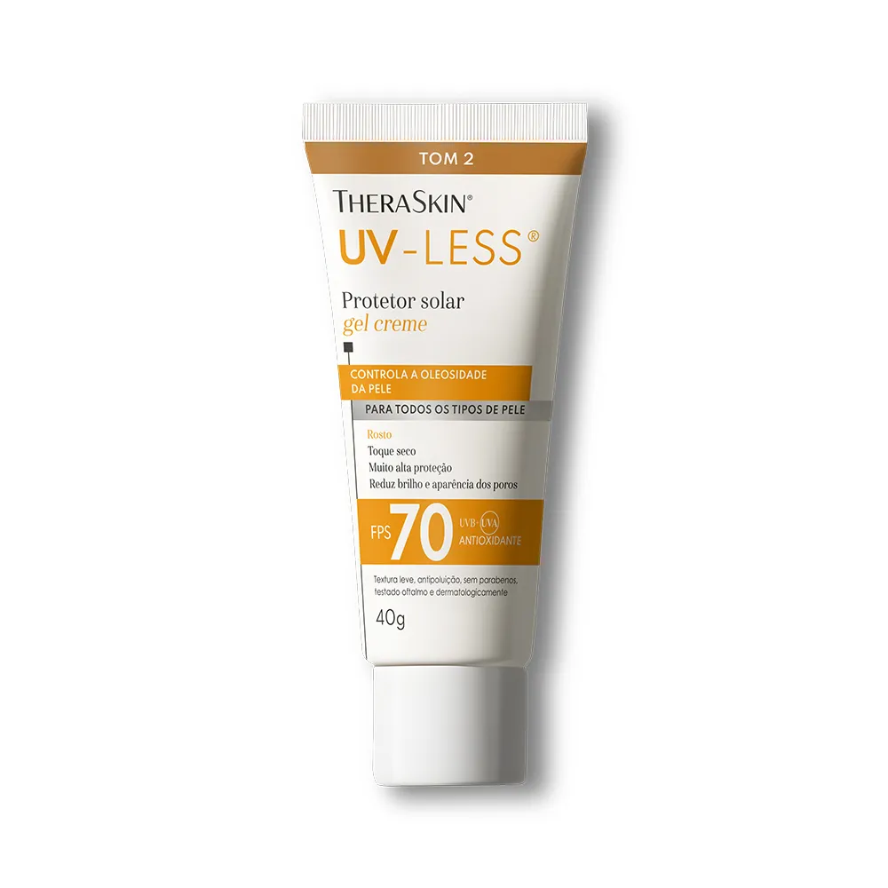 Protetor Solar Facial Theraskin Uv-Less Fps70 Tom 2 40g