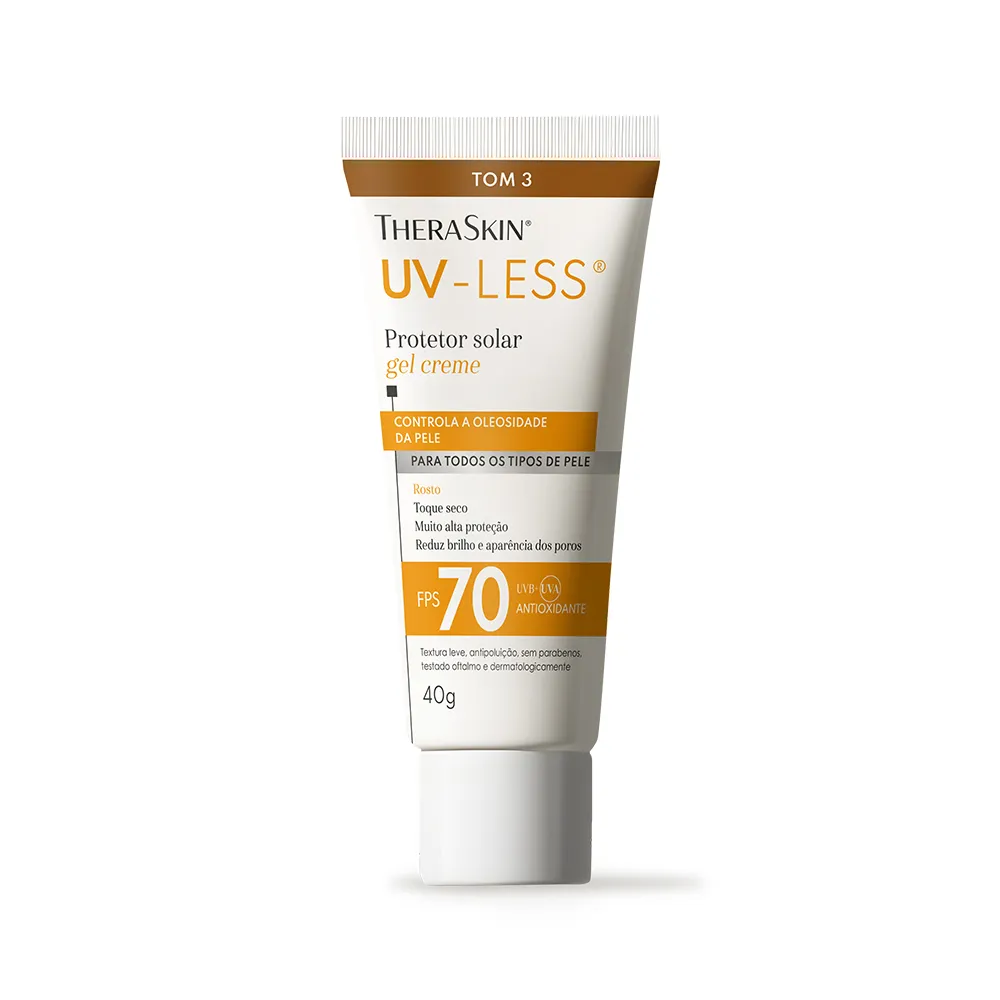 Protetor Solar Facial Theraskin Uv-Less Fps70 Tom 3 40g