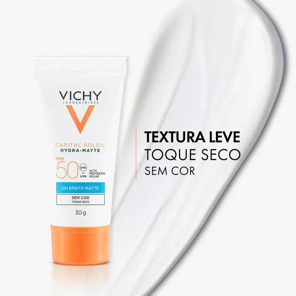Protetor Solar Facial Vichy Capital Soleil Hydra Matte FPS50 30g — foto 6
