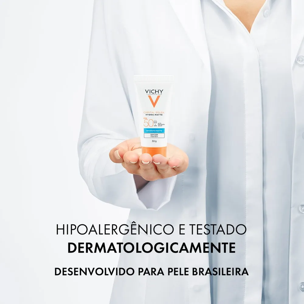 Protetor Solar Facial Vichy Capital Soleil Hydra Matte FPS50 30g — foto 3