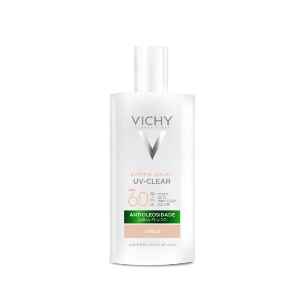 Protetor Solar Facial Vichy Capital Soleil UV-Clear FPS60 Antioleosidade Cor 2.0 40g