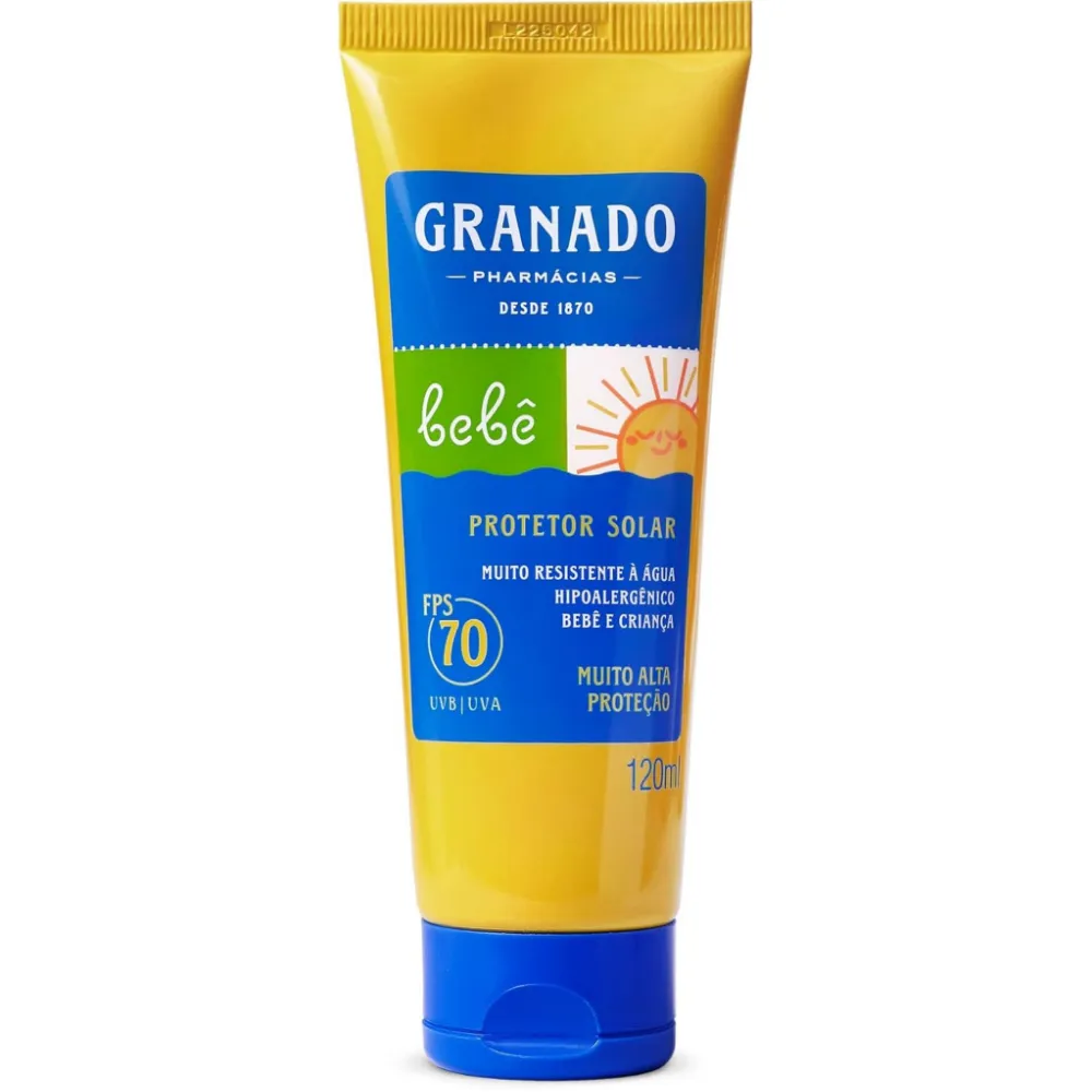 Protetor Solar Granado Bebê FPS70 Hipoalergênico Sem Perfume 120ml