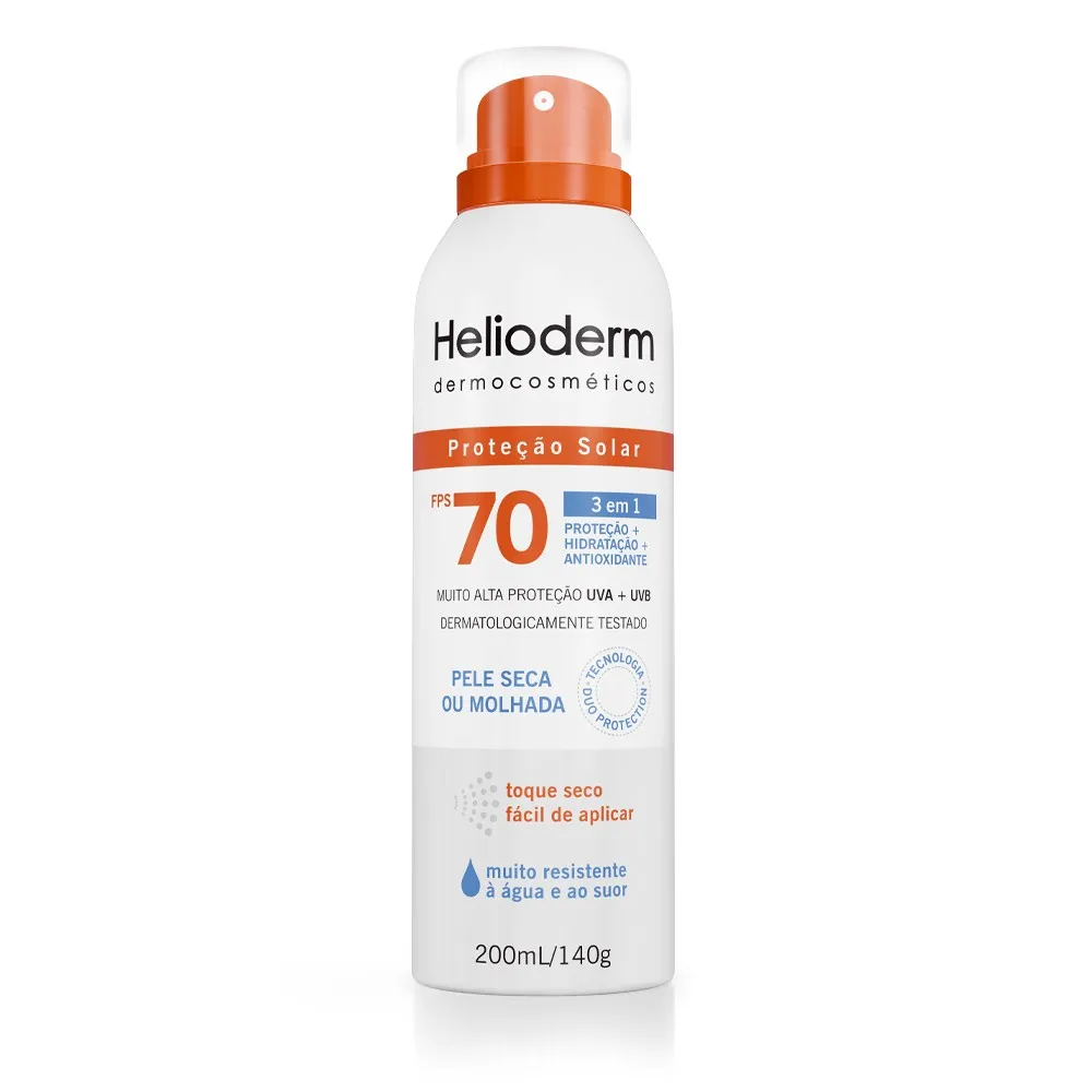 Protetor Solar Helioderm Pfs70 Aerossol 200ml