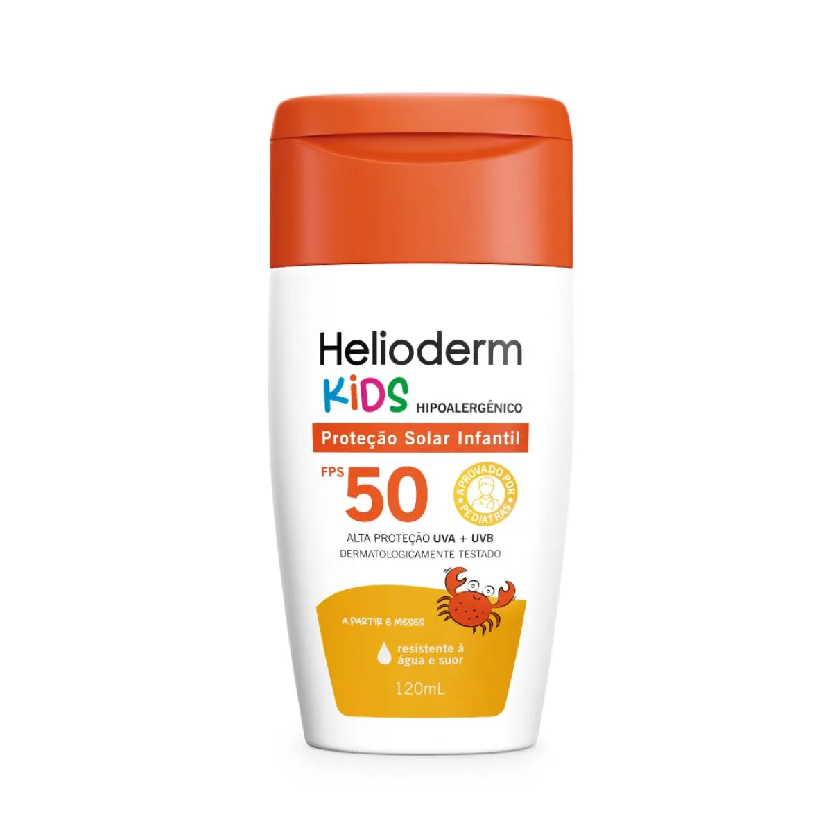 Protetor Solar Helioderm Suncare Kids FPS50 Resistente à Água 120ml