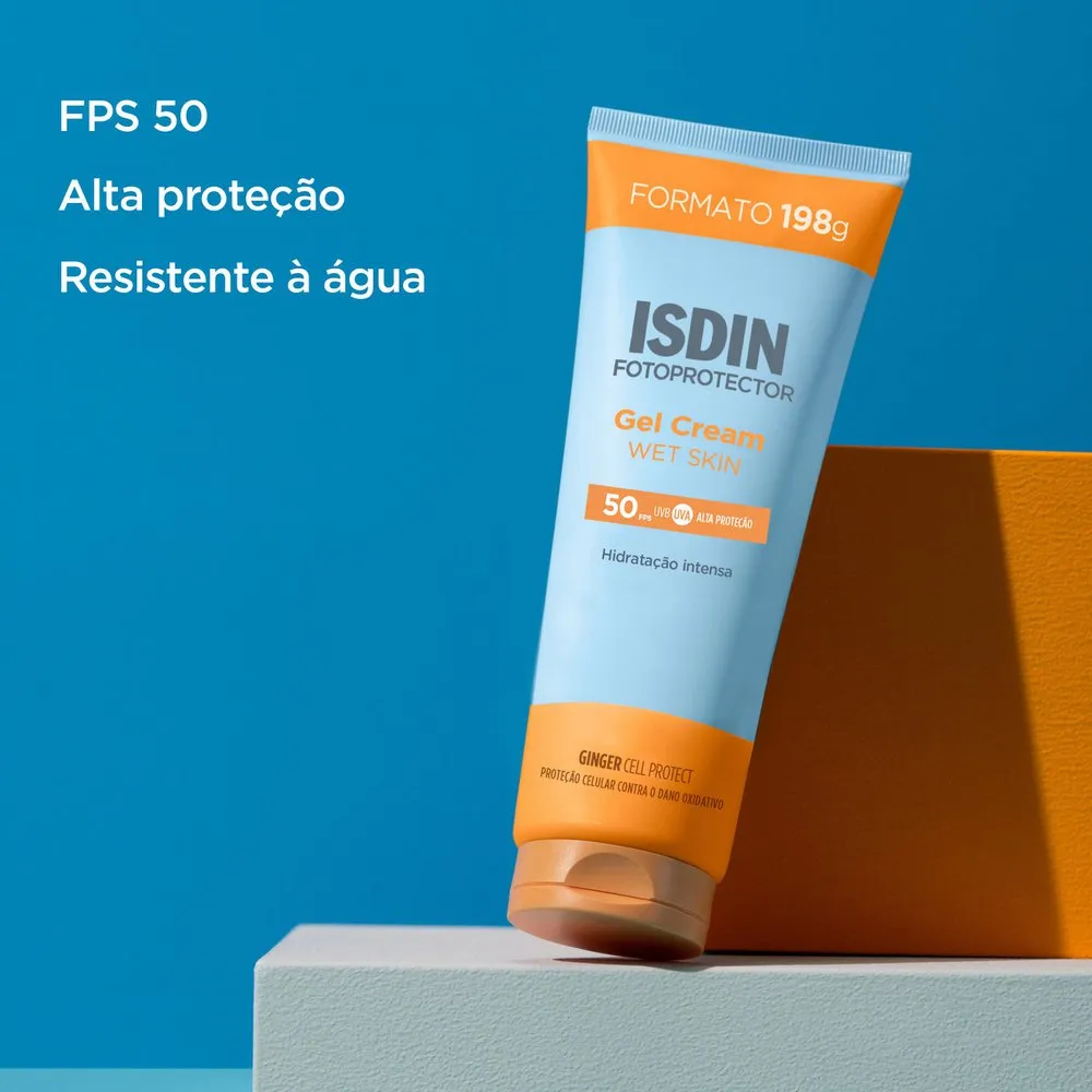 Protetor Solar ISDIN Gel Cream FPS50+ Wet Skin 198g — foto 3