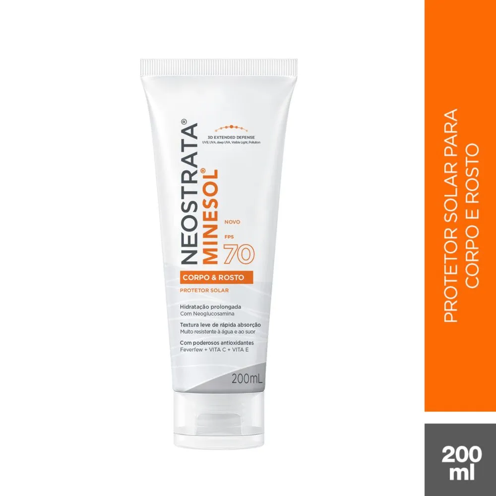 Protetor Solar Neostrata Minesol Rosto e Corpo FPS70 200ml