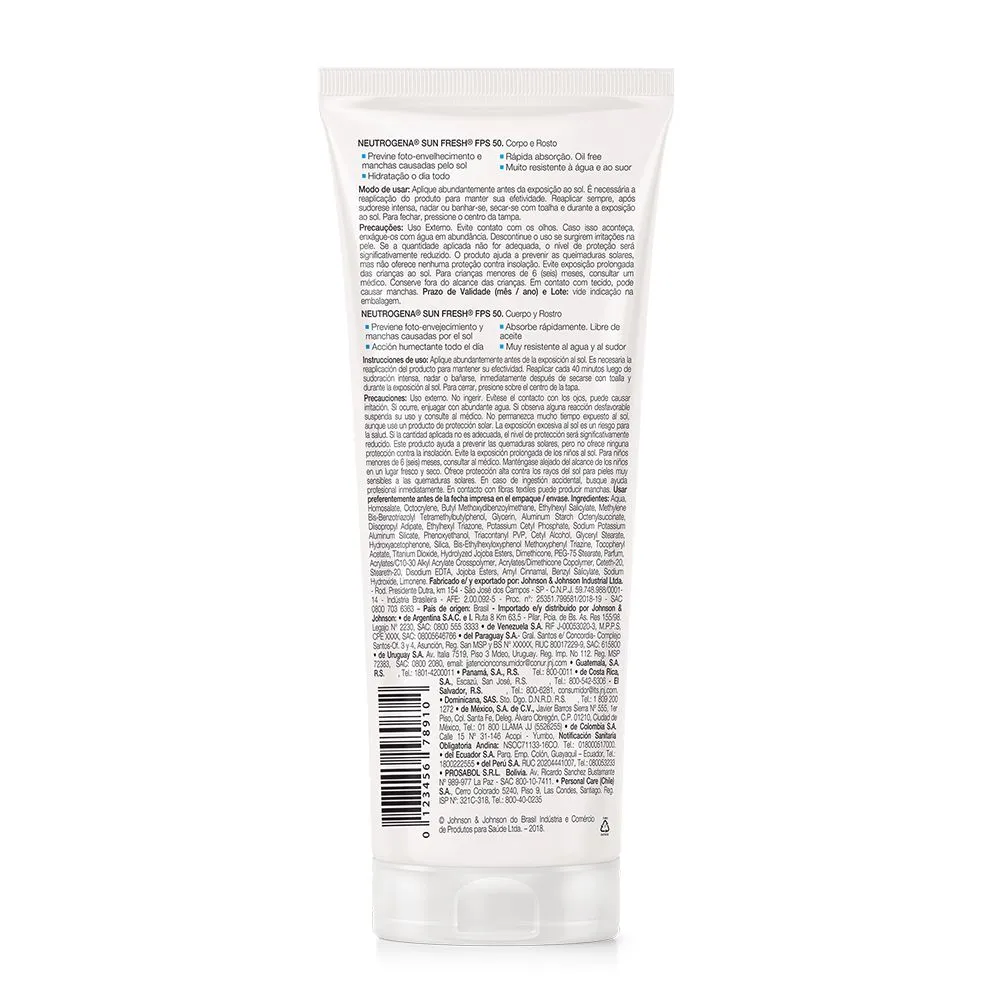 Protetor Solar Neutrogena Sun Fresh FPS50 200ml — foto 3