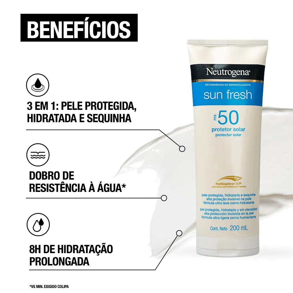 Protetor Solar Neutrogena Sun Fresh FPS50 200ml — foto 4