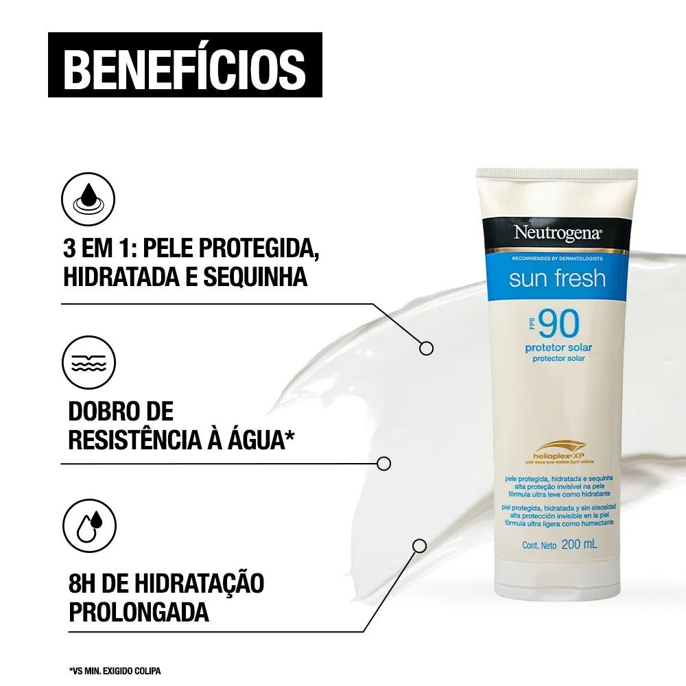 Protetor Solar Neutrogena Sun Fresh FPS90 200ml — foto 3